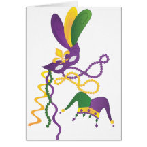 Mardi Gras Party Card