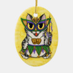 Mardi Gras Party Cat New Orleans Fantasy Art Ornam ornaments