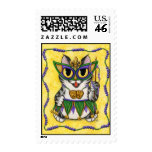 Mardi Gras Party Cat New Orleans Fantasy Art Posta stamps