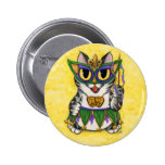 Mardi Gras Party Cat New Orleans Fantasy Button buttons