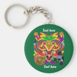 Mardi Gras Party Clown View Hints Please Key Chain