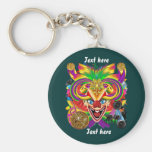 Mardi Gras Party Clown View Hints Please Keychain