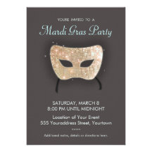 Mardi Gras Party Invitation