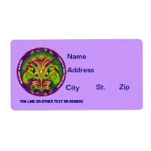Mardi Gras Party Label Please View Notes