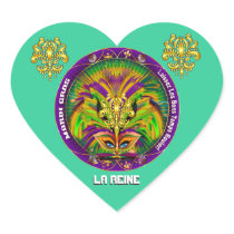 Mardi Gras Party Over 50 Colors Please View Notes Heart Sticker