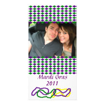 Mardi Gras Party Photo Card