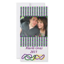 Mardi Gras Party Photo Card