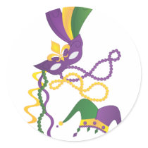 Mardi Gras Party Stickers
