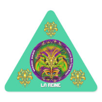 Mardi Gras Party Theme  Please View Notes Triangle Stickers