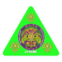 Mardi Gras Party Theme  Please View Notes Triangle Sticker