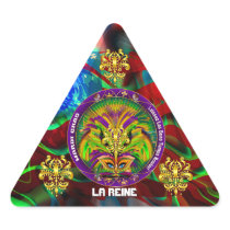 Mardi Gras Party Theme  Please View Notes Triangle Sticker