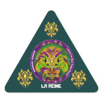 Mardi Gras Party Theme  Please View Notes Triangle Sticker