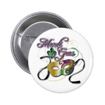 Mardi Gras Pinback Button