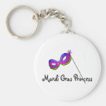 Mardi Gras Princess Mask Keychains