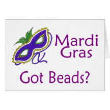 Mardi Gras Purple Greeting Card