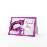 Mardi Gras Purple Mask cards