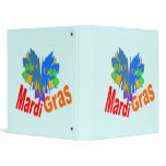 Mardi Gras Split Mask 3 Ring Binders