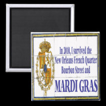 MArdi Gras Survivor Tile Mural magnets