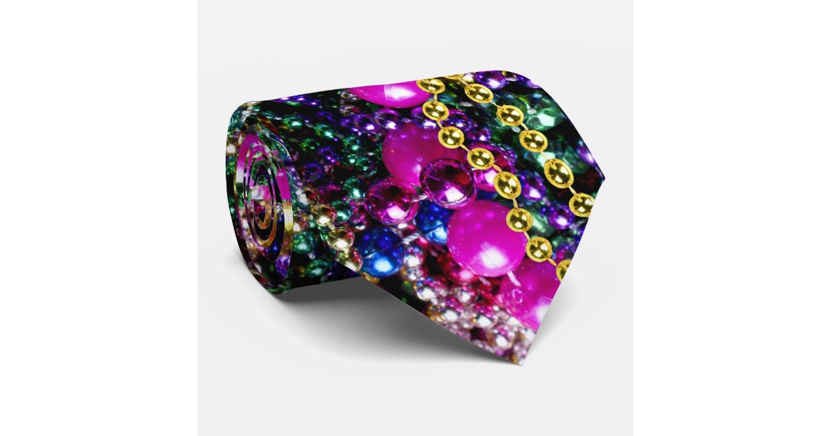 mardi gras colors necktie