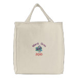 Mardi Gras Tote bag with Embroidered Mask