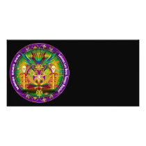 Mardi Gras Witch Doctor-Skull V-1 Photo Card Template