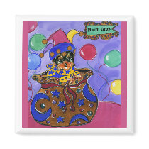 Mardi Gras Yorkie Poo magnets