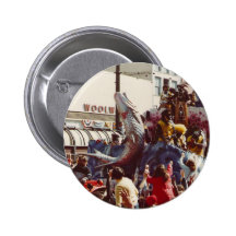 Mardi Gras Zulu Float Pinback Buttons