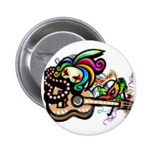 Mardis Gras Ukuleles Pins