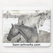 Mare and Foal # 2 Mousepad by kmullarney Mare and Foal # 2 Mousepad