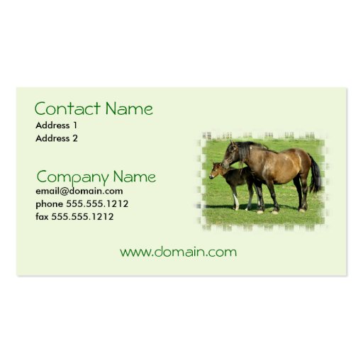 Mare and Foal Business Card