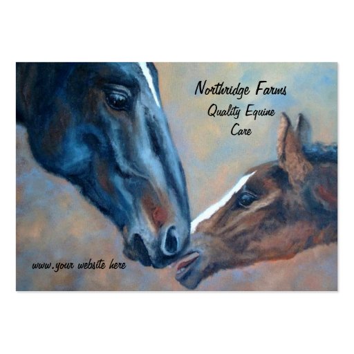 Mare and Foal Fine Art Horse Business Card