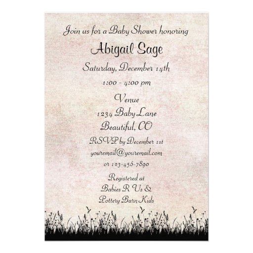Mare and Foal Horse Baby Shower Invitation
