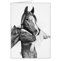 Mare and Foal Mother's Day Card