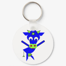 Margaret - Blue Cow keychains