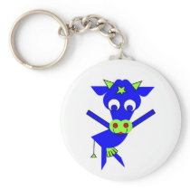 Margaret - Blue Cow keychains