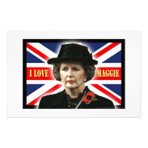 Margaret Thatcher I Love Maggie Stationery Design