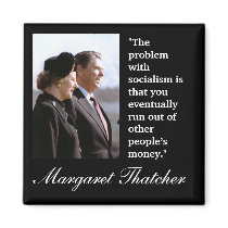 Margaret Thatcher Quote "The problem..." magnets
