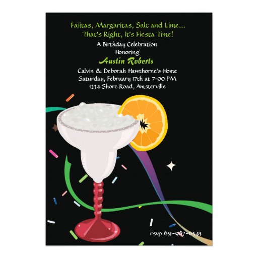 Margarita Glass Party Invitation