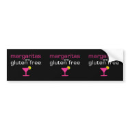 Margaritas are Gluten Free Bumper Stickers