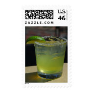 Margaritas Green Drinks Ice Cocktails stamp