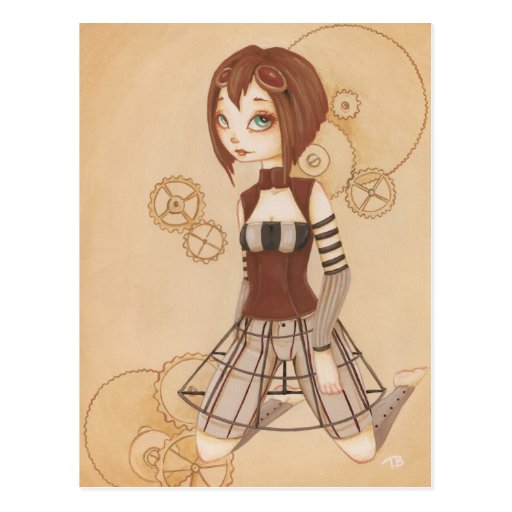 Margo - Steampunk Post Card
