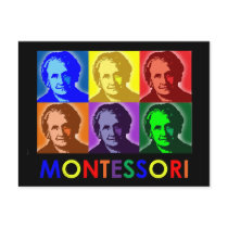 Maria Montessori Pop-Art Postcard