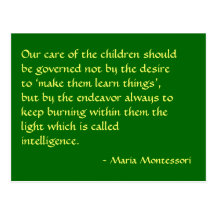Maria Montessori Quote No. 1 Post Card
