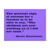 Maria Montessori Quote No. 5 Post Card postcards by thehms Maria Montessori Quote No. 5 Post Card postcards