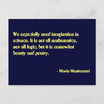 Maria Montessori Quote No. 7 Post Card