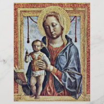 Maria With The Book And Christ Blessing Boy By Fop Flyer Design
