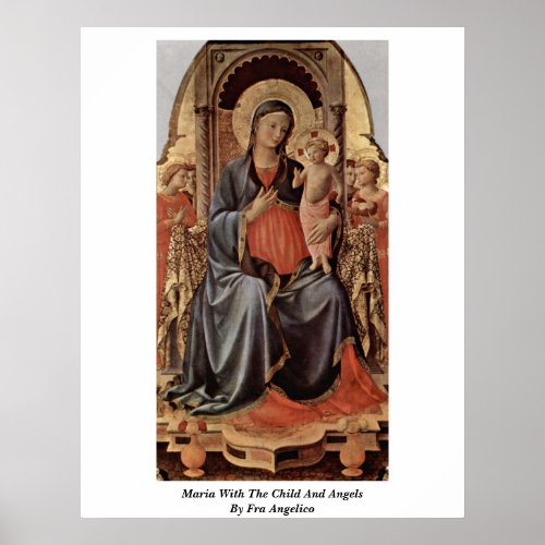 Maria With The Child And Angels By Fra Angelico Print