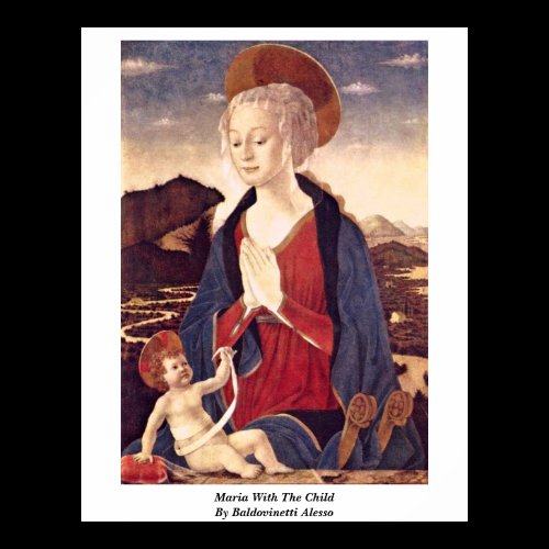 Maria With The Child By Baldovinetti Alesso Posters