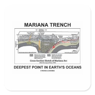 Mariana Trench Deepest Point In Earth's Oceans sticker