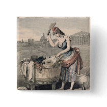 Marianne the Queen of the Washerwomen Button